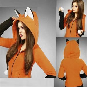 Fantasia de cosplay de moletom de raposa