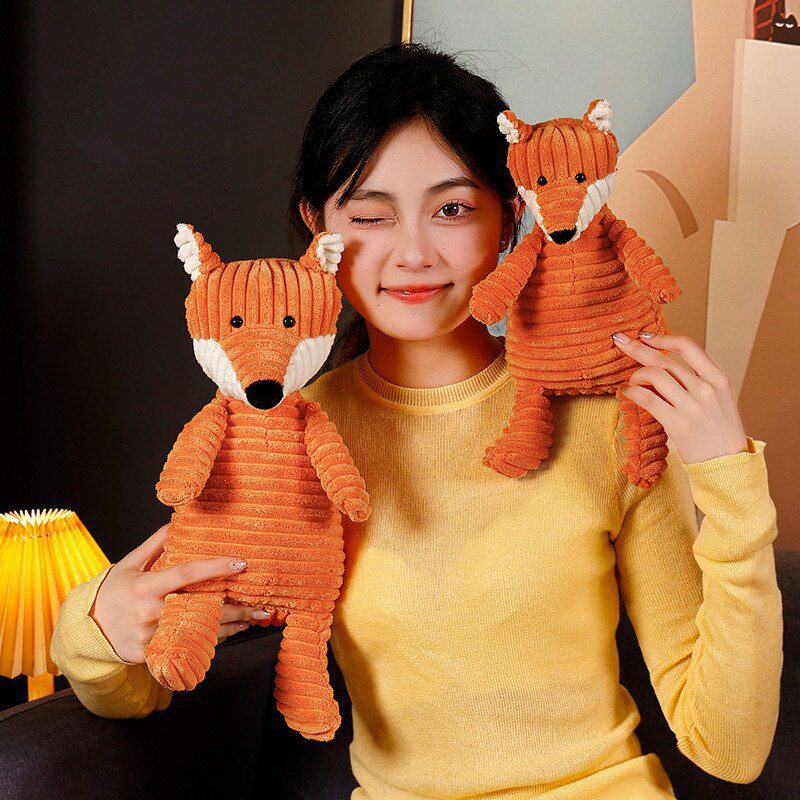 Animal de pelúcia Orange Fox - pelúcia vibrante para crianças