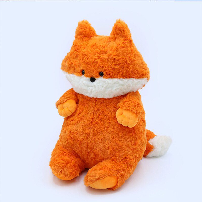 Круглая плюшевая лиса — очаровательная круглая и приятная мягкая игрушка