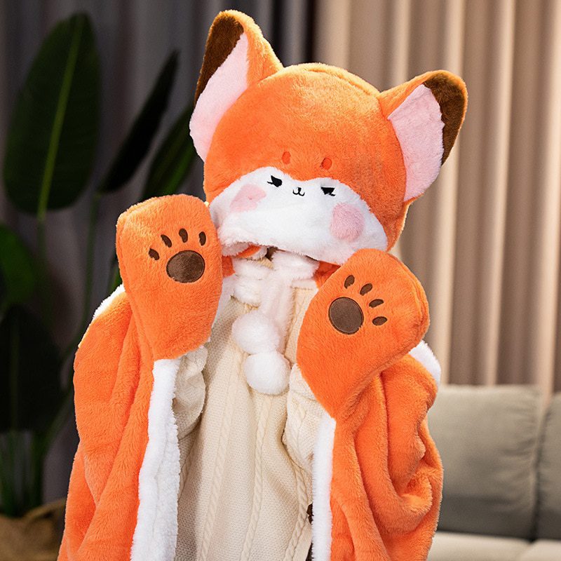 Mini Fox Plush with Soft Faux Fur Material - Pocket-sized Fluffy Toy