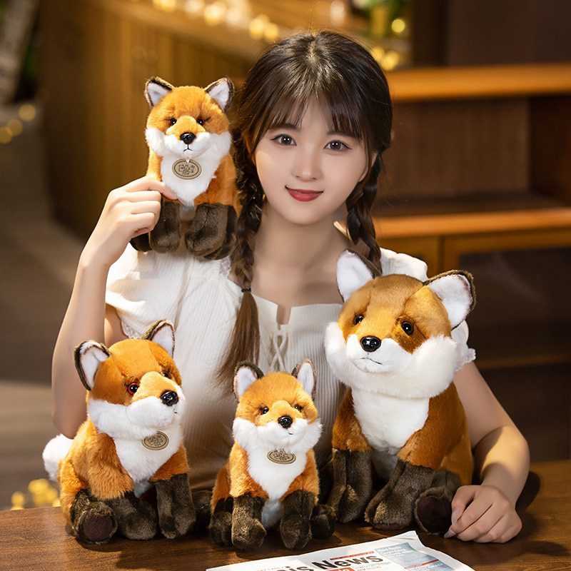 Brinquedo macio Fox grande para abraço e conforto - Brinquedo de pelúcia fofinho grande