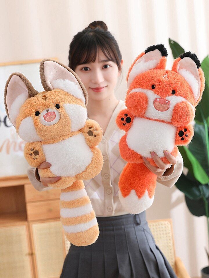 Плюшевая японская лиса — культурный символ в форме мягкой игрушки