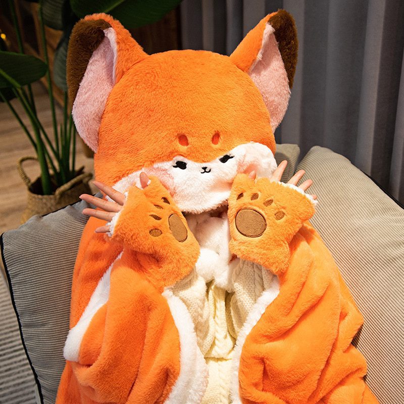 Pyjama à capuche à motif de renard pour enfants - Ensemble de vêtements de nuit douillets et mignons