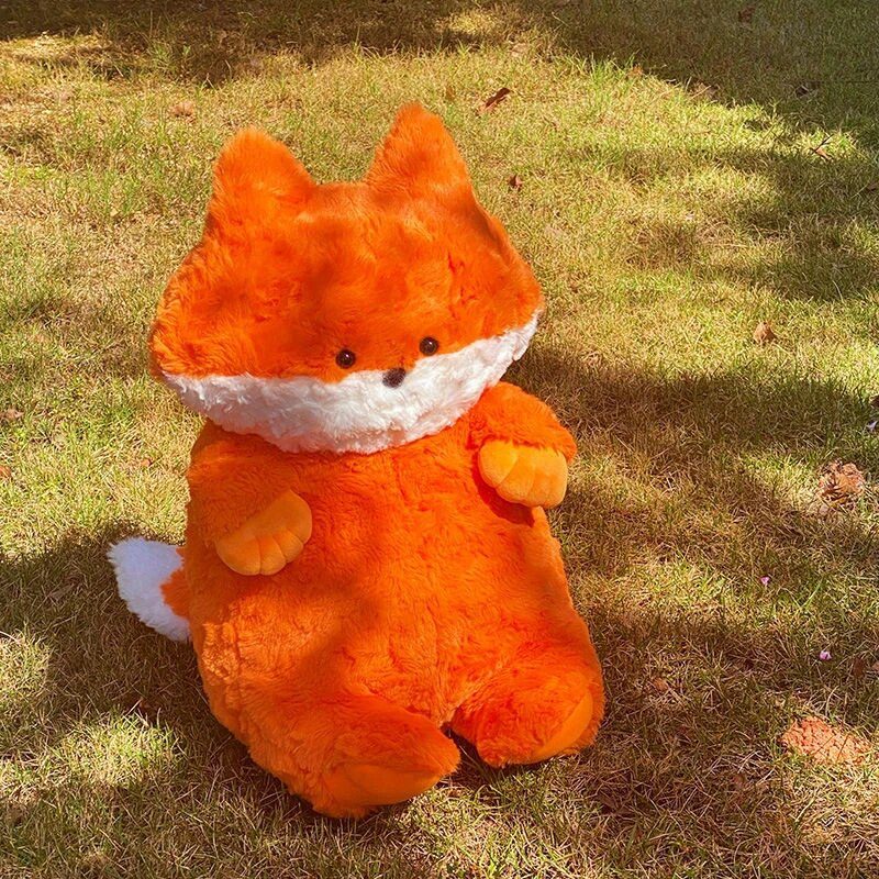 حيوان محشو على شكل ثعلب برتقالي - قطيفة ناعمة مشرقة ومرحة