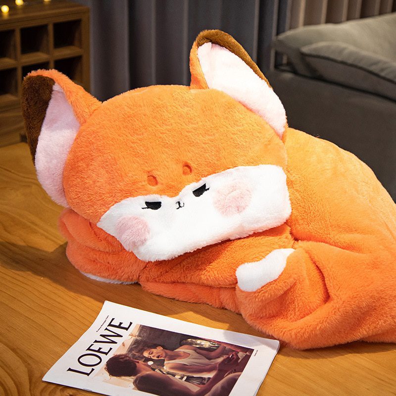 Brinquedo macio Fox grande para abraço e conforto - amigo fofinho grande