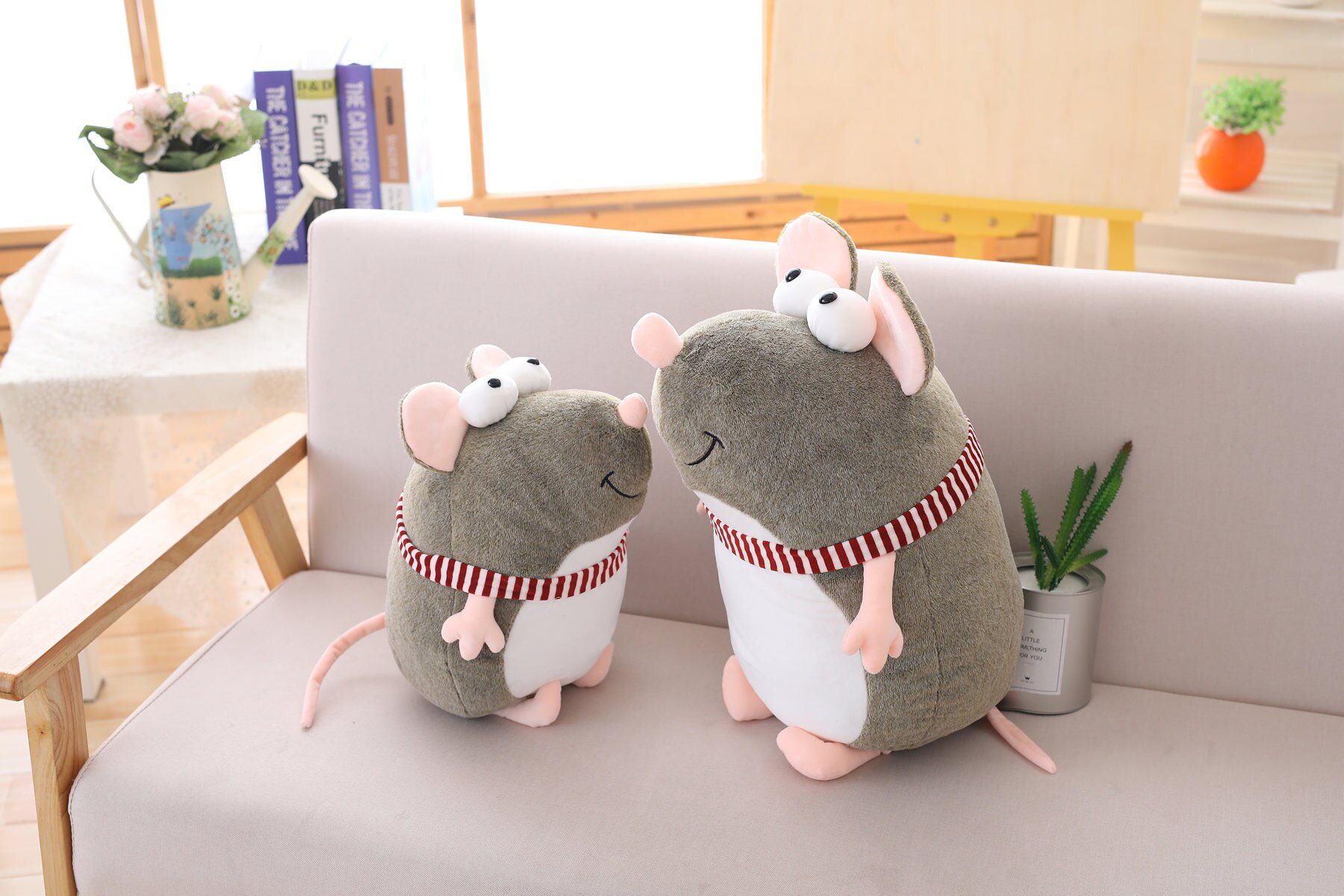 Oreiller en peluche pour rat | Lovely Fat Grey Rat Pillow