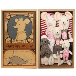 Ratón de peluche en caja | Caja familiar de regalo para niños The Mouse