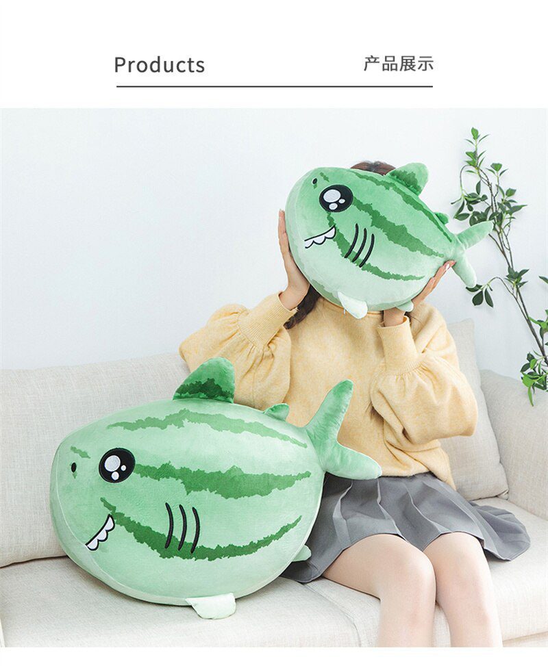 Watermelon Shark Plush | Soft Sofa Cushion Decoration -1