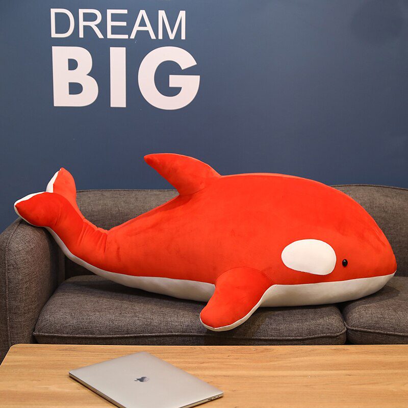 Red Whale Shark Plush ｜Nice 60/80cm New Black And Red Shark Plush Toys -4