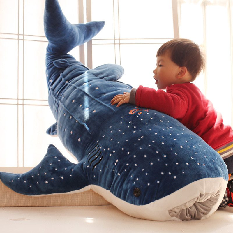 Плюшевые куклы Destiny Whale Shark ｜50/100 см, большая рыба-кит, детские мягкие куклы с животными-2