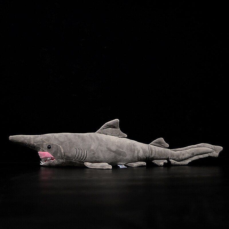 Peluche de tiburón duende | Juguetes de peluche de tiburón duende realistas de 66 cm de largo -3