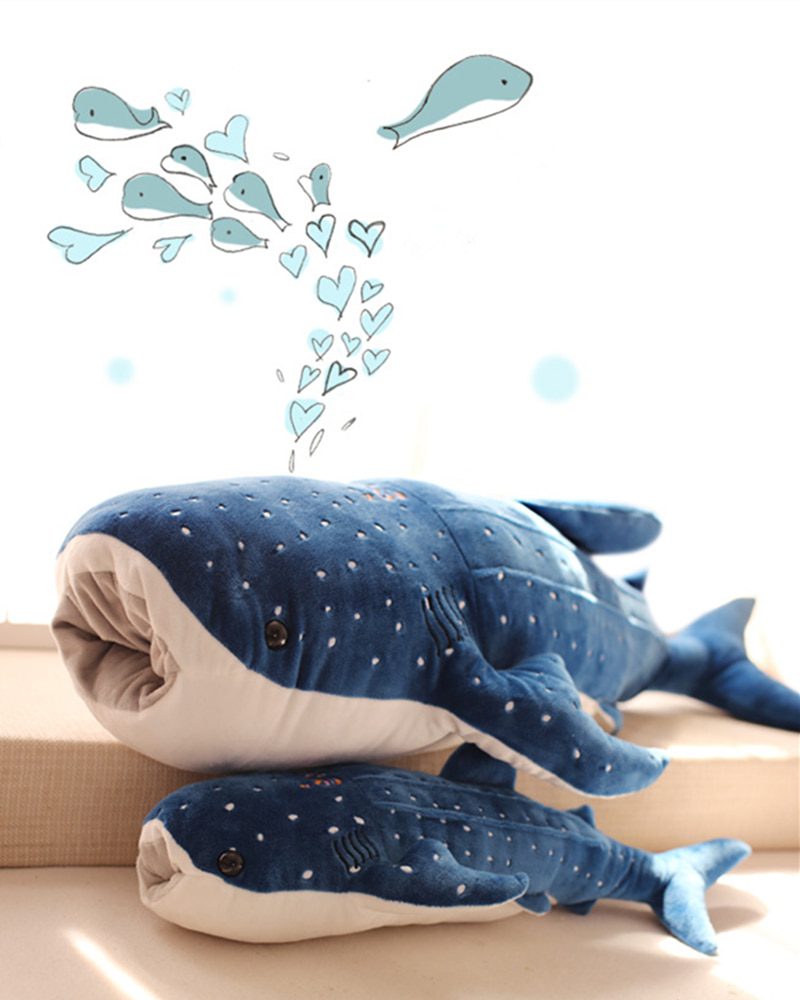Destiny Walfisch Hai Plüsch ｜50/100CM Großer Fisch Wal Baby Stofftier Puppen -8