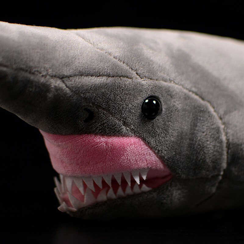 Peluche de tiburón duende | Juguetes de peluche de tiburón duende realistas de 66 cm de largo -2