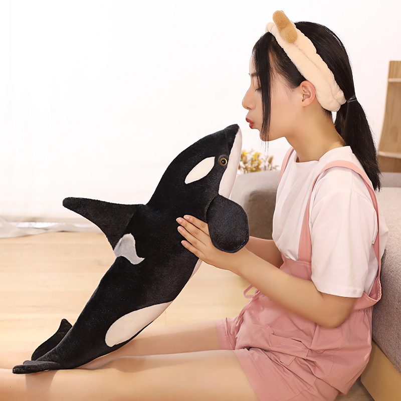 Плюшевая черная китовая акула -9