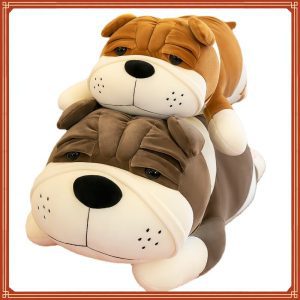 Bicho de pelúcia do Bulldog da Geórgia | Boneca com travesseiro para dormir de 31,5 polegadas