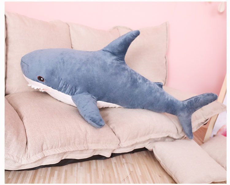 Brinquedo de pelúcia de tubarão gigante ~ bicho de pelúcia macio de 30-140 cm -1