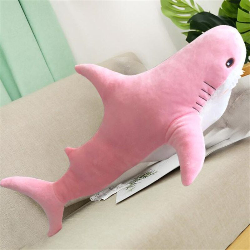 Плюшевая игрушка «Гигантская акула» ｜ Мягкая мягкая игрушка размером 30–140 см -12