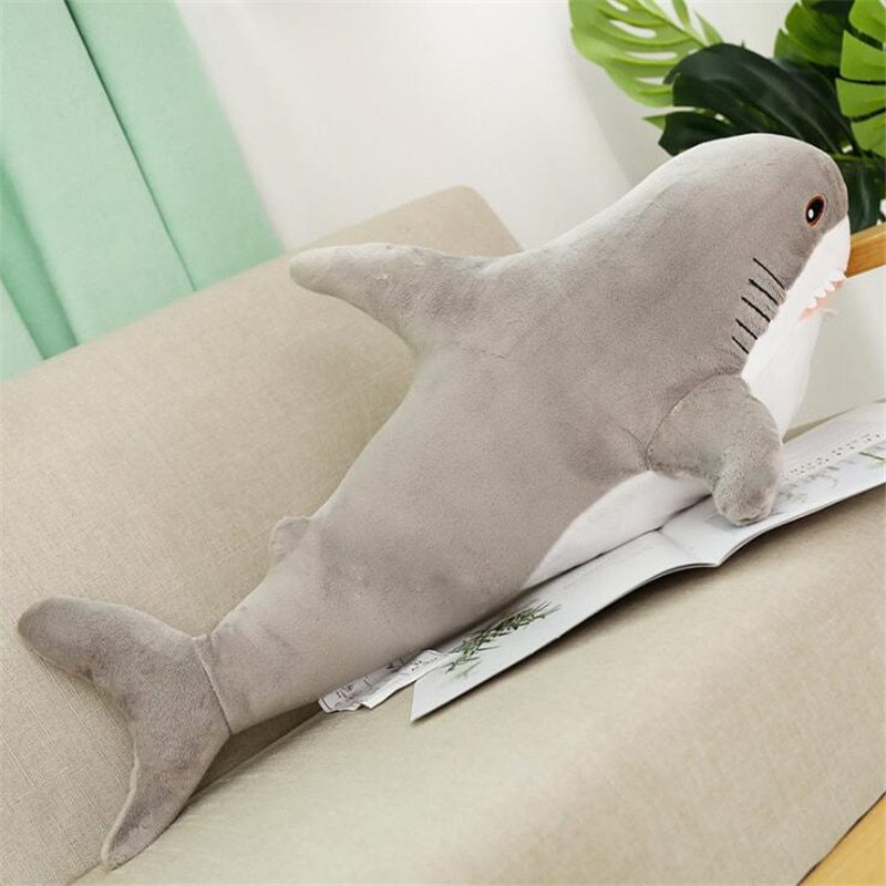 Плюшевая игрушка «Гигантская акула» ｜ Мягкая мягкая игрушка размером 30–140 см -11