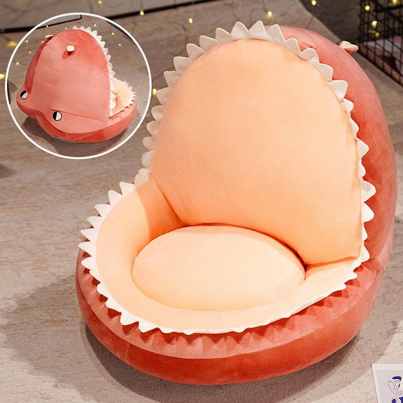 Плюшевая подушка для сиденья в виде акулы | Мягкая плюшевая игрушка Kawaii Soft Teeth -11