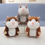Brinquedo de pelúcia para animais de estimação rato hamster falante | Bicho de pelúcia adorável de 15cm
