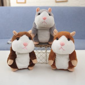 Juguete de peluche para mascotas, hámster, ratón, parlante | Animal de peluche encantador de 15 cm