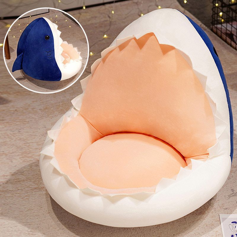 Shark Plush Seat Cushion | Kawaii Soft Teeth Plush Stuffed Toy -12