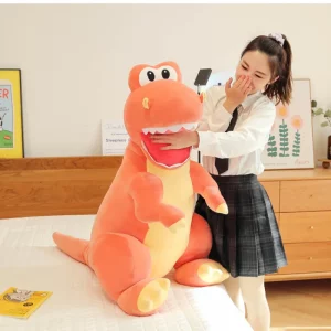 Красный взвешенный динозавр | 55 см новые плюшевые игрушки динозавров Kawaii