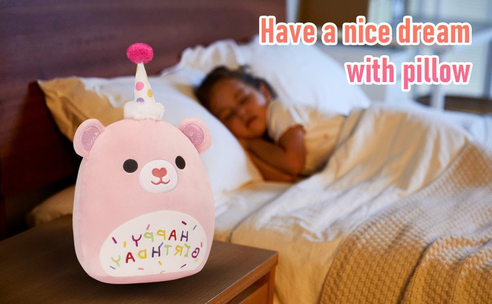 С Днем Рождения, чучело медведя | 31 см — Мягкие декоративные подушки, плюшевая игрушка для сна — 1
