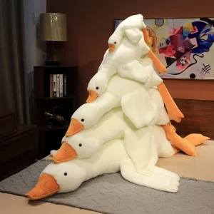 Peluche Oie Géante｜63 Inch Big Size Fluffy Duck Peluche Toys