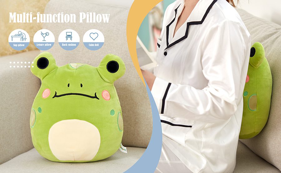 Frog Squish Mellows | Soft Green Frog Soft Sleep Doll -2