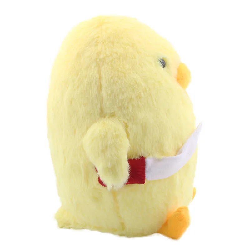 Poupée en peluche canard jaune avec couteau - 25cm Cartoon Duck Hamster Animal Dolls Stuffed Dolls -8