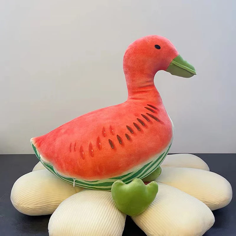 Watermelon Duck Stuffed Toy | TikTok New 35cm Creative Fruit Duck Plush Pillow -1