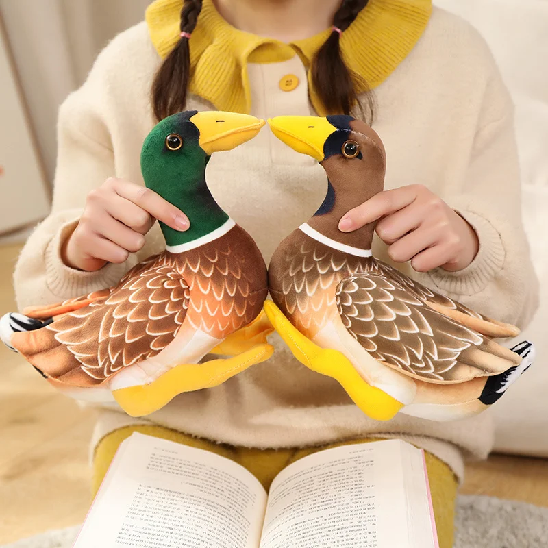 Realistic Duck Stuffed Animal |Lifelike Duck Doll - Artificial Animal Plush Toy B -4