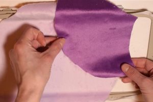 Colocação de tecido de apliques pré-cortado