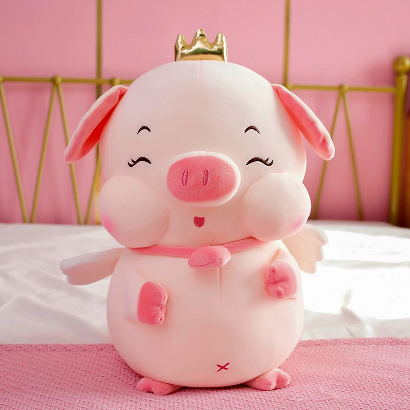 Cute Pink Pig Plushie | Kawaii Piggy Dolls - Appease Pillow for Girls Kids -13