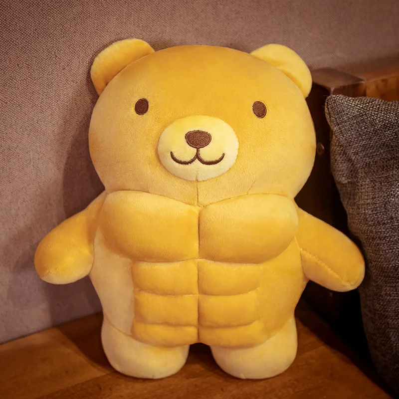 Pig Bear Muscle Plush Toy | Stuffed Animal Lion, Soft Cartoon Sleep Hug Pillow -3