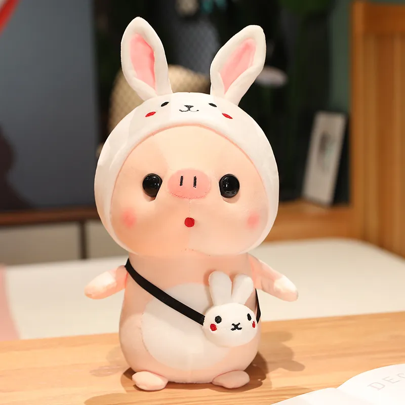 Cute Pig Transformable Plush Toys | Turns into Rabbit, Dinosaur, Unicorn, Avocado, Sunflower -4