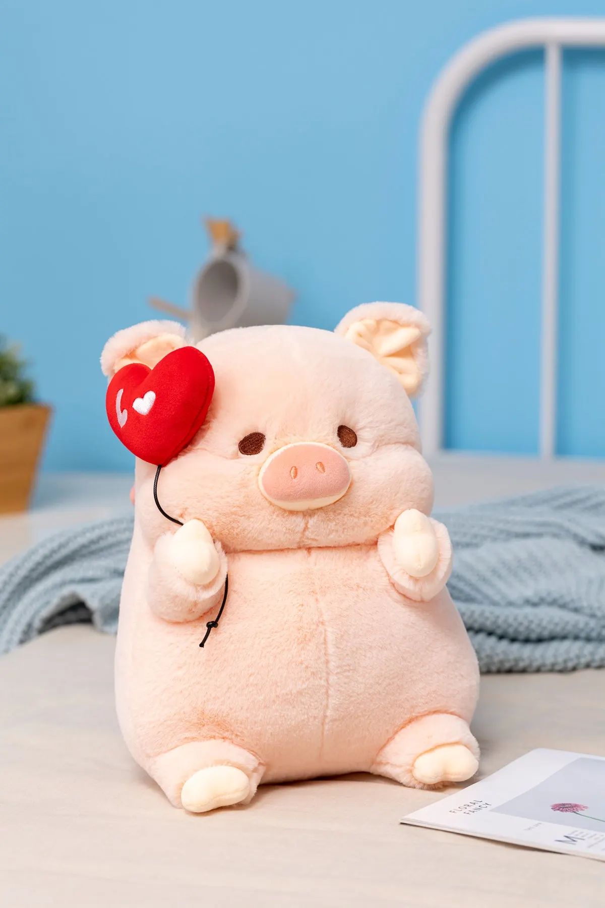 Flying Pig Plush | 20~50cm Holding Love Heart Balloon -15