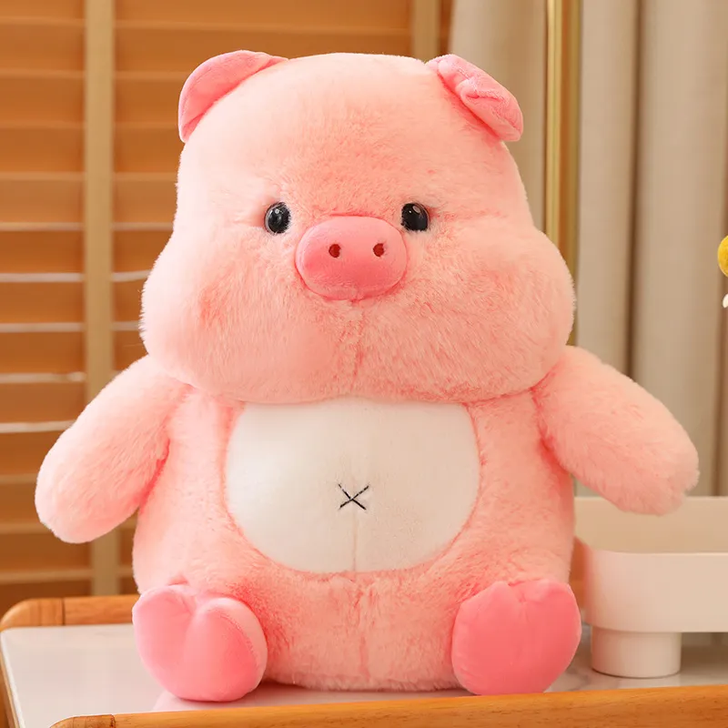 Fat Round Pink Plush Pig -3