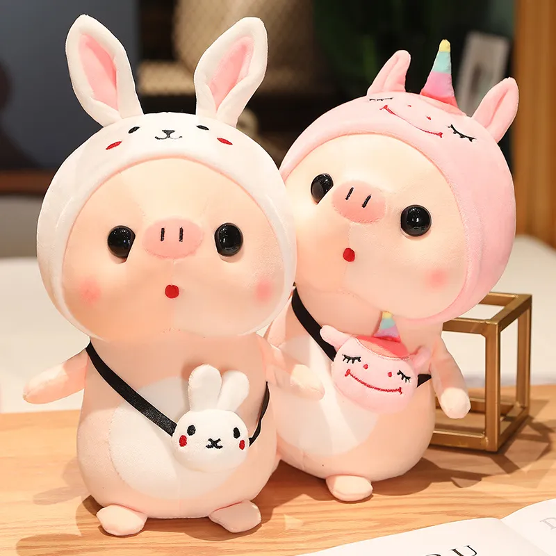 Cute Pig Transformable Plush Toys | Turns into Rabbit, Dinosaur, Unicorn, Avocado, Sunflower -20