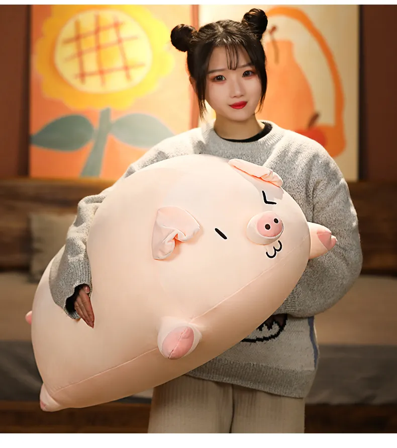 Pig Pillow Plush | Pink Piglet Big Plush Stuffed Animal -5