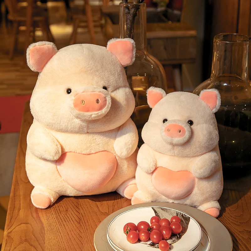Kawaii Pink Talking Pig Plush | 25-45cm Lovely Sitting Cartoon Stuffed Pig Toys -1