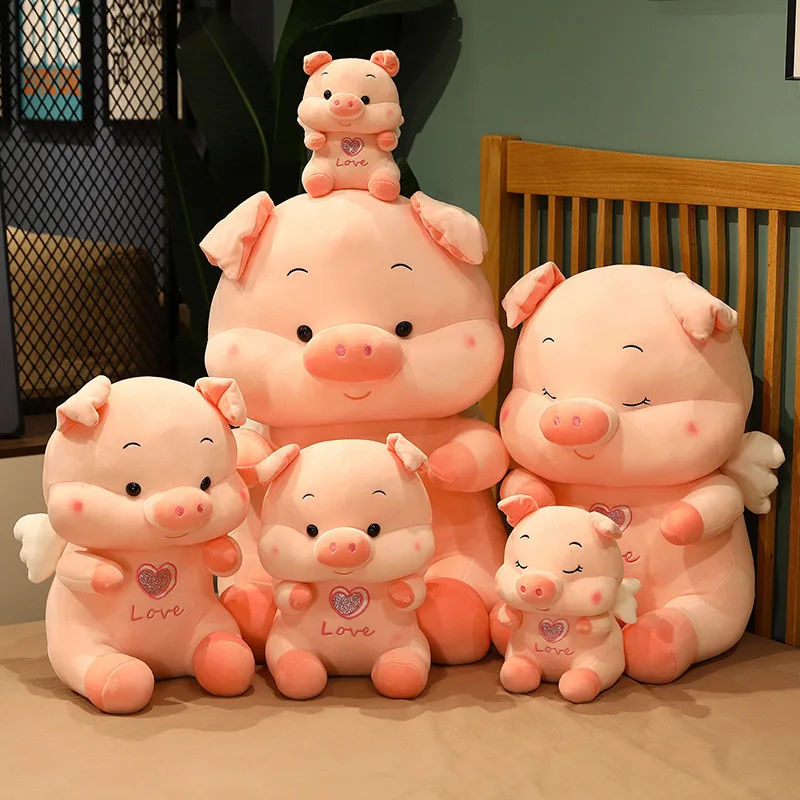 Flying Pig Stuffed Animals | Super Soft Fabric Pink Pig Pillow -1