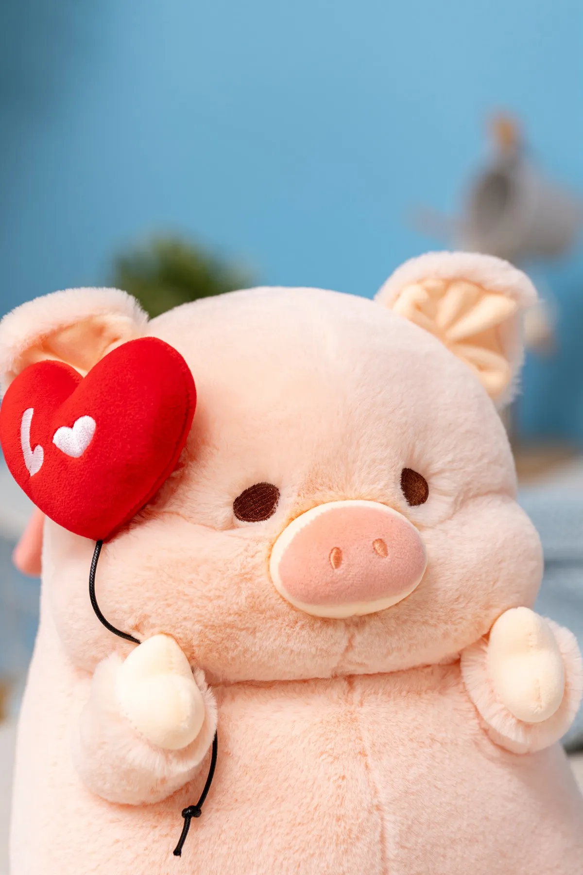 Flying Pig Plush | 20~50cm Holding Love Heart Balloon -5