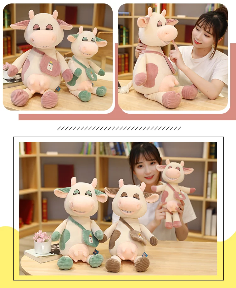 Japan Cow Stuffed Animal | New Cute Animal Cartoon Cows Stuffed Plush Toy -1