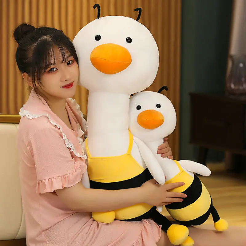 Long Duck Plush | Cute Bee Duck Plush Soft Stuffing Pillow -11