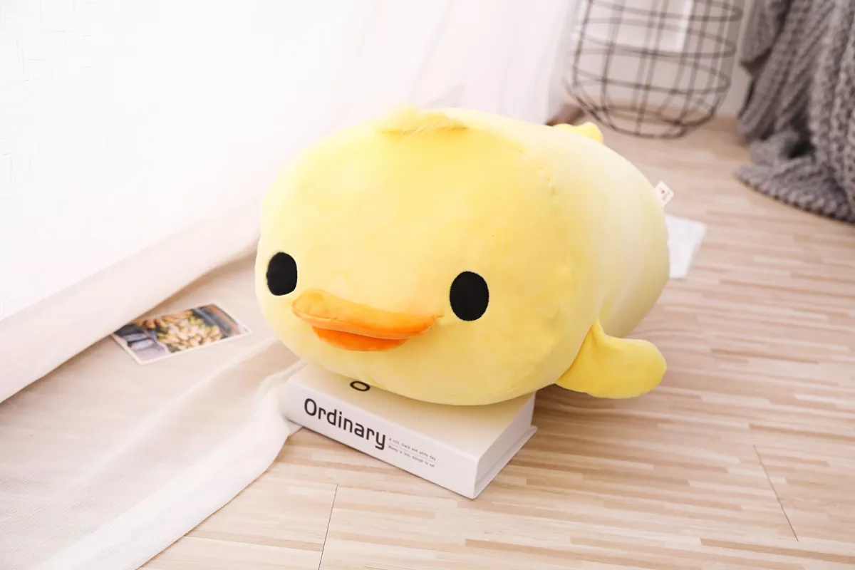 Kawaii Ente Emoji Kissen Plüsch ｜ Liegende Ente für weiches Kissen Kissen -2