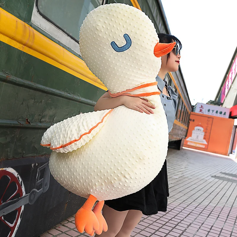 Giant Duck Hundespielzeug | Princess Duck Plushie - Weiche Orange Massage Schlafende Ente -4