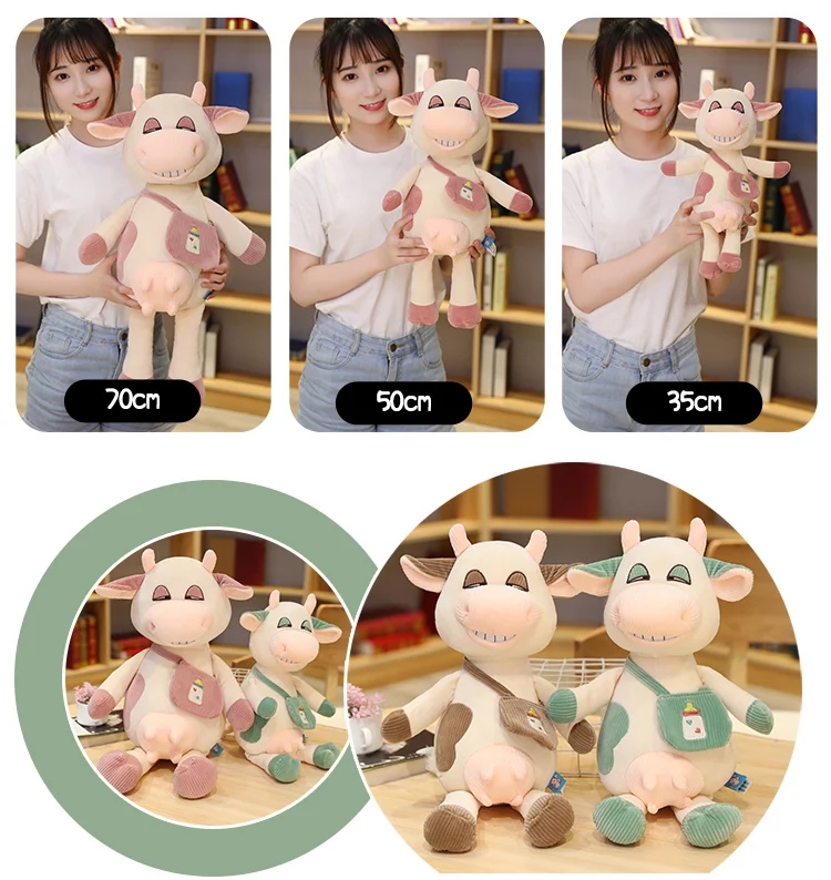Japan Cow Stuffed Animal | New Cute Animal Cartoon Cows Stuffed Plush Toy -4