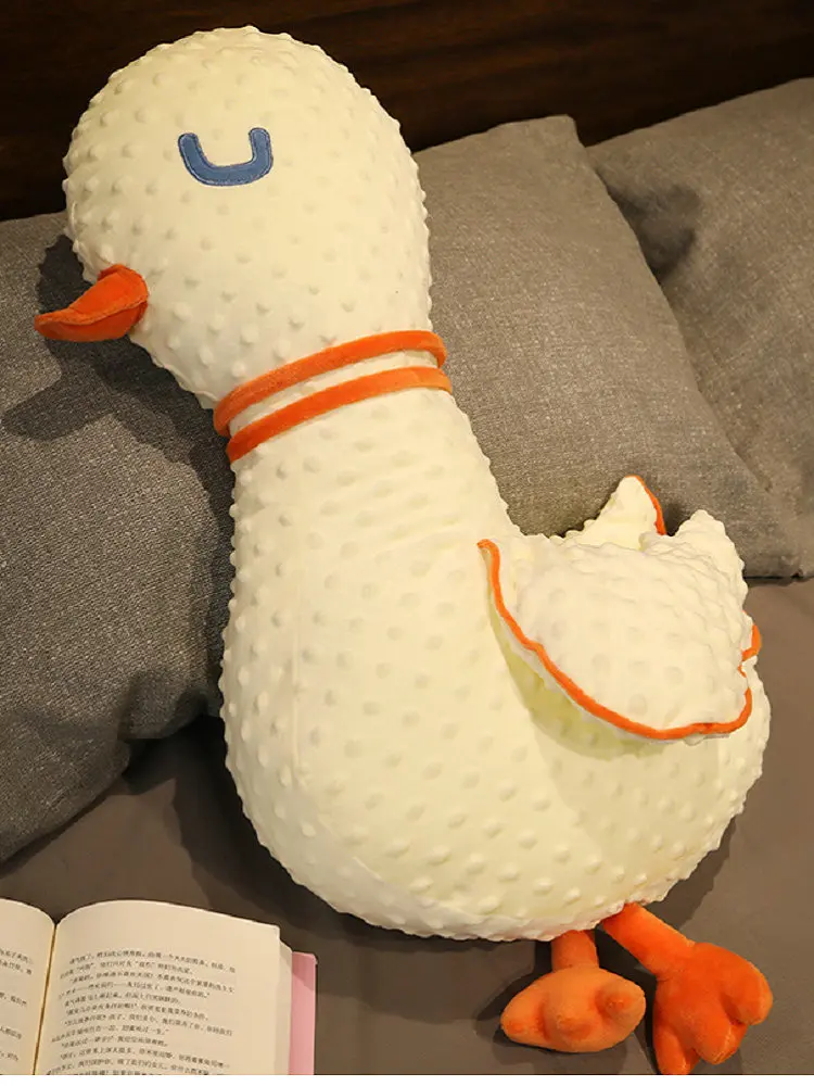 Giant Duck Dog Toy | Princess Duck Plushie - Soft Orange Massage Sleeping Duck -2